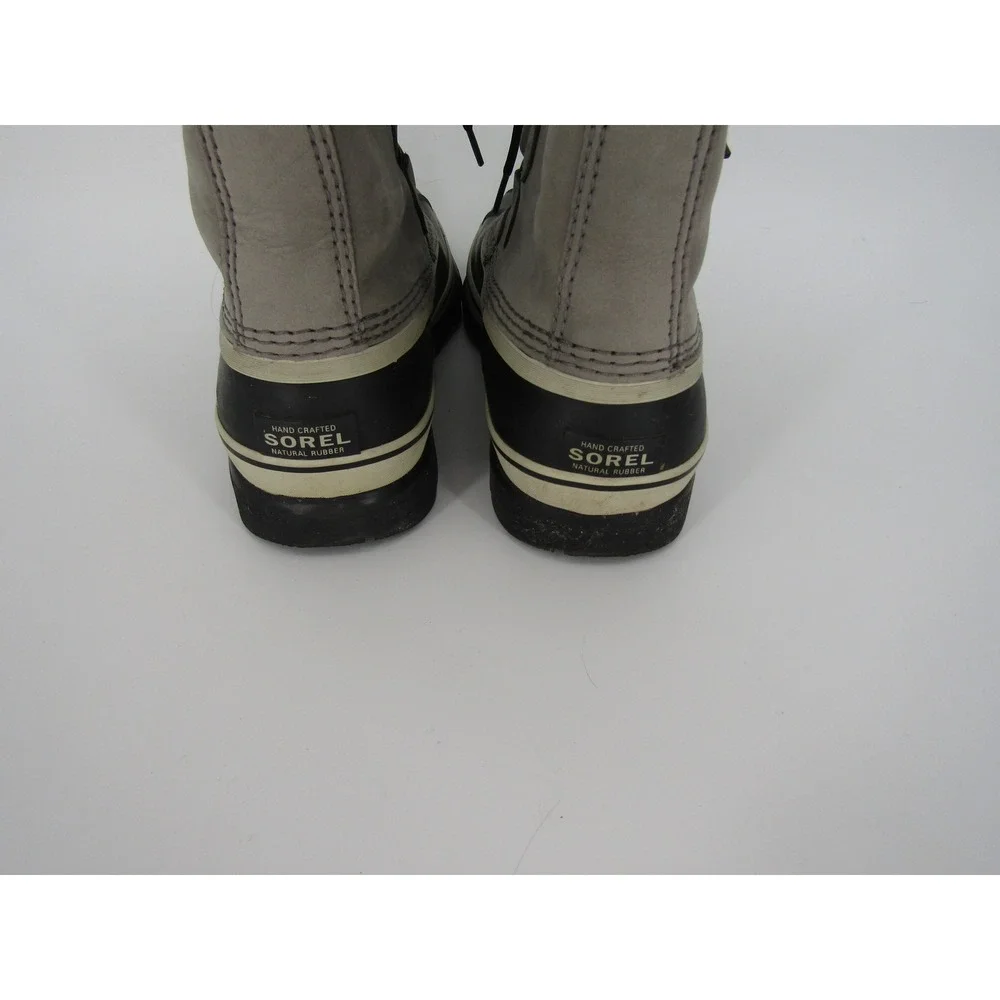 Sorel Caribou Winter Boots Womens 10 Gray Waterproof Faux Fur NL1005-051 Outdoor